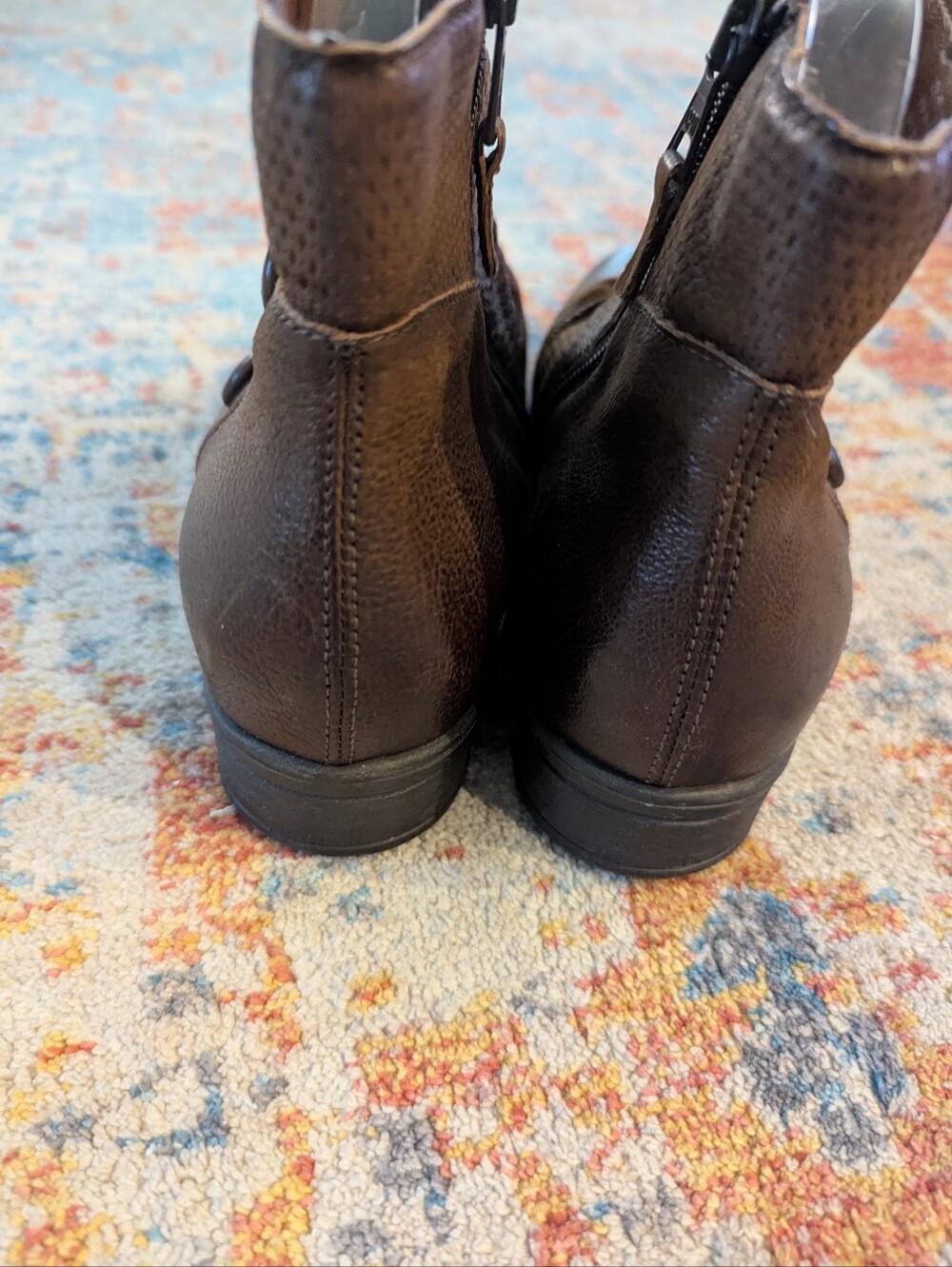 Miz Mooz Size 39 Women's 8.5 Leather Ankle Boots Sallie Hazelnut Brown - Picture 8 of 13